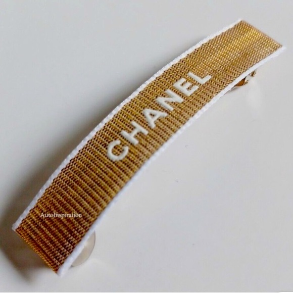 Authentic Chanel Metallic Gold and White Brand New Ribbon Gift - Picture 1 of 2